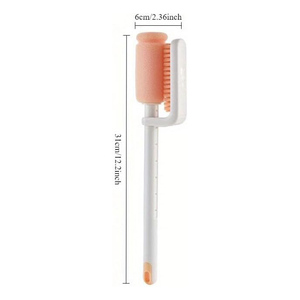 Multi-functional <b>Sponge</b> Cleaning Brush <b>Long</b> <b>Handle</b> Cup Cleaning Brush Double Head Design Baby Bottle Cleaning Brush - Product Image 2