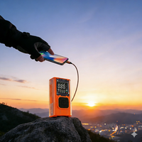 Gonfleur de pneus numérique portable rechargeable 150 PSI en ABS pour voitures et motos, double affichage numérique, arrêt automatique, batterie externe, LED