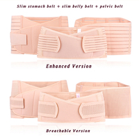 Ceinture de soutien post-partum 3-en-1 pour la récupération abdominale : Bande de compression ventrale, ceinture abdominale et pelvienne post-partum