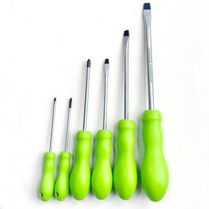 Flat Head <b>Screwdriver</b> Set Magnetic Tip Industrial Grade Polishing Finish Aluminum Handle Manual Tool For Home Auto Repair - Product Image 2