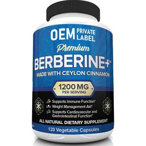 La berbérine HCL 1200mg <span class=keywords><strong>plus</strong></span> de qualité supérieure personnalisée La cannelle de Ceylan biologique favorise le métabolisme du <span class=keywords><strong>glucose</strong></span> Supplément de berbérine HCI - Product Image 3