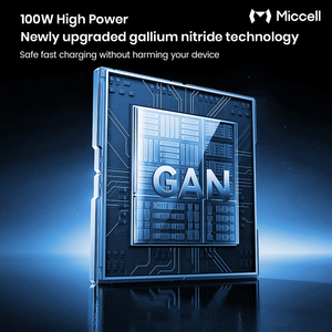 Chargeur de téléphone portable Miccell de haute qualité 100W GaN, chargeur portable plus rapide avec 3 ports Type C et 1 port USB pour la charge rapide des smartphones - Product Image 4