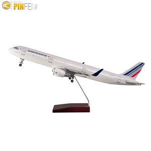 Modelo de Avión de Alta Precisión, Airbus A321 Airfrance, Tamaño 45cm, Escala 1/100, con Luz <span class=keywords><strong>LED</strong></span> - Product Image 1