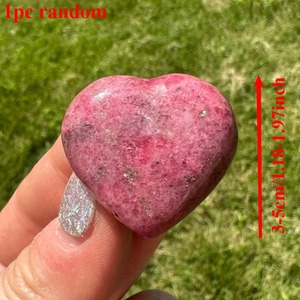 Wholesale High Quality Healing Crystal Crafts Natural <b>Small</b> Rhodonite Crystal Heart for Home Decoration and Energy - Product Image 2