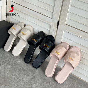 Sandalias Planas para <span class=keywords><strong>Mujer</strong></span>, Diseño M2327 con Logotipo, <span class=keywords><strong>Chanclas</strong></span> Casuales para la <span class=keywords><strong>Playa</strong></span>, Vacaciones y Aire Libre - Product Image 2