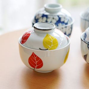 4-inch <b>Ceramic</b> Steamed <b>Egg</b> Bowl with Lid Japanese-Style Underglaze Color Soup & Bird's Nest Stew Bowl - Product Image 3