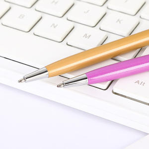 XP-Promos 防水黑色薄金属笔身旋转式圆珠笔，丝网印刷，适用于促销礼品和活动 - Product Image 4