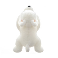 Peluche chien Westie couché, super douce, rembourrée en coton PP, anti-stress, pour adultes et enfants, cadeaux d'anniversaire