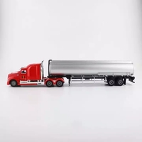 Camión de Juguete de Ingeniería Kenworth de Metal Fundido a Presión, Modelo de Camión Cisterna Pesado con Rueda Libre
