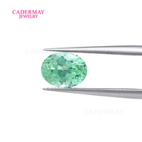 Cadermay Lab cultivé saphir vert menthe vert clair bleu océan pierres synthétiques en vrac avec des inclusions mineures pour la fabrication de bijoux
