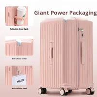 Valise unisexe de luxe en polyester multifonctionnelle de 28 pouces, grande capacité, 37 points, valise à roulettes épaissie, serrure à combinaison