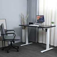 Bureau de travail intelligent à hauteur réglable électrique, cadre de table d'ordinateur réglable avec un seul moteur sans balais