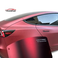Vinilo para Automóviles Rojo Romance de Alto Brillo, Película Protectora de Pintura Autoadhesiva con Cambio de Color, Fabricante OEM
