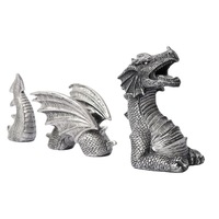 Figurine de dragon en résine 3D en trois parties, ornement, statue pour la décoration du jardin et de la cour