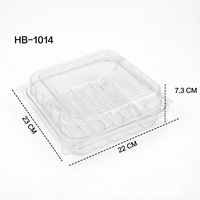 Emballage en blister en PET recyclable, boîte de rangement alimentaire, gâteau, chocolat, hamburger, gelée, forme rectangulaire