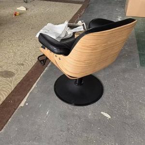 French Style Barber Chair PU Leather Brown High Quality Reclining 360 Degree Rotation Commercial Salon Delanto OZR-28 Sale - Product Image 4