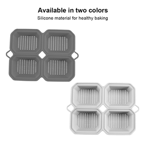 Molde de silicona de grado alimenticio para repostería, fácil de desmoldar, 4 compartimentos, molde para hornear DIY, para hacer pasteles y pan - Product Image 4