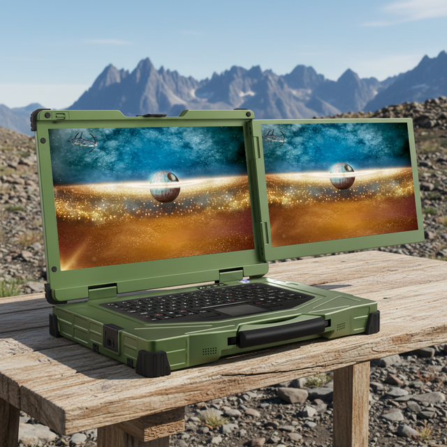 Commercial Grade Fully Rugged Notebook 15.6 Inch Alloy Housing Multidisplay Design 90Hz Screen for Field Working Scenarios