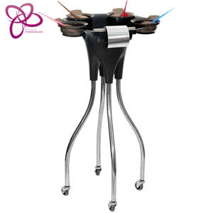 T0144-1 de lujo para salón de belleza, nuevo equipo de extensiones de cabello con ruedas, cubiertas plegables para peluquero, color negro, 2022 - Product Image 3