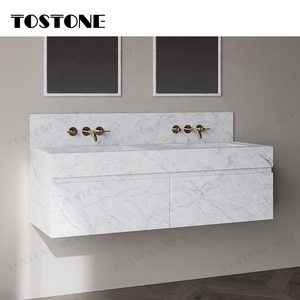 Tostone Natural Carrara tocador de mármol blanco para Gusto <span class=keywords><strong>Unico</strong></span> estilo apartamento Villas Hotel baño decoración Interior - Product Image 1