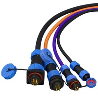 Connecteurs Femelles d'Aviation en Plastique RealRun Série SP SP13 avec Prises et Câbles IP68 2-9 Cœurs