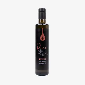 Monocultivar Coratina Apulian Huile d'olive extra vierge de qualité supérieure 100% bouteille en verre italienne de 500 ml