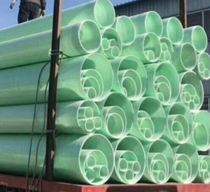 DN32 Glasvezelversterkte kunststof (GFK) mortelpijpen voor ondergrondse drainage/rioolleidingen, aanpasbare lengte, 450 psi, snijbaar - Product Image 3