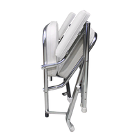 Foyo Offre Spéciale toile blanche bateau pêche pliant plage chaise longue en aluminium siège marin