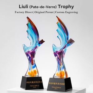 Trofeo de Cristal K9 con Forma de Águila Alada Jadevertu, con Grabado Personalizado, Premio de Reconocimiento - Product Image 2