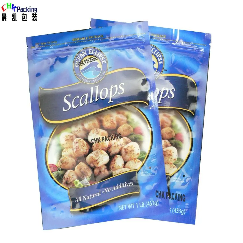 China Seafood Vacuum Bags/ CHK Packing Bag Companies Manufacturers Supplies Plastic Seafood Pouches Frozen Food Packaging