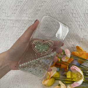 Bán buôn mới sáng tạo Bling Epoxy kim cương hình trái tim funda Para celular cho Techno Spark 10 Pro 9t 8 - Product Image 1