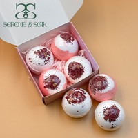 S&Soak Coffret Cadeau Mini Bain Écologique Donut Nettoyant Bio en Forme d'Enfant pour Bain Moussant
