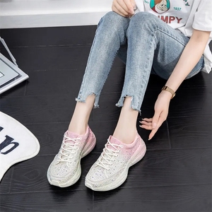 Zapatillas de Moda para Mujer con Logotipo Personalizado y Pedrería, Talla Grande, Estilo Chunky - Product Image 5