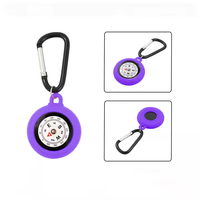 Kompas Portabel Luar Ruangan yang Dapat Disesuaikan untuk Hiking Camping Tahan Air Tahan Guncangan Layar Dial Casing Akrilik Gantungan Kunci Clip-on