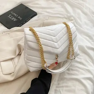 Grosir wanita desainer dompet mewah tas merek tas tangan untuk wanita permen PVC PU rantai tunggal Fashion Korea wanita renda
