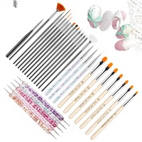 Kit complet d'outils de manucure, brosses à ongles, bandes de polissage, décorations pour ongles, fournitures de soins des ongles de base pour débutants