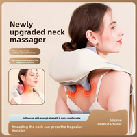 Masseur multifonctionnel pour le cou et les épaules, moteur silencieux, pétrissage, vibration, contrôle du minuterie, têtes de massage flexibles pour la maison et le bureau
