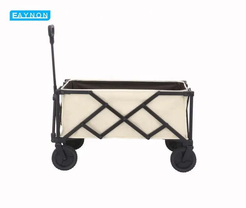 Eaynon Chariot pliable de plage pliable pour achats d'extérieur Chariots de camping pliants