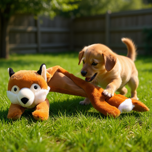 Juguete de peluche para mascotas, zorro de 50 cm, juguete colgante con sonido para perros - Product Image 3