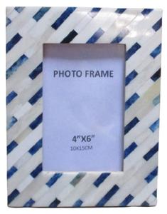 Cadre Photo décoratif indien fait à la main, incrustation d'os bleu pour la décoration de la maison, vente en gros, cadre à la mode écologique - Product Image 4