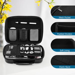 Hard Travel <strong>Electronic</strong> Organizer Case for Power Adapter Chargers Cables Power Bank Mouse <strong>Pencil</strong> USB Flash Disk SD Card