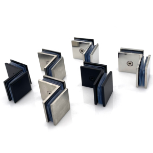 Frameless Glass Corner Clamp <span class=keywords><strong>Clip</strong></span> Dois Lados Quadrado 90 Graus Casting Chuveiro Banheiro Vidro - Product Image 3
