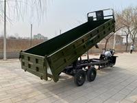 Camion benne hydraulique 350 CC refroidi par eau, 5 roues, double essieu, avec caisse de chargement personnalisée 3,0x1,5 m pour la construction, l'exploitation minière et l'agriculture