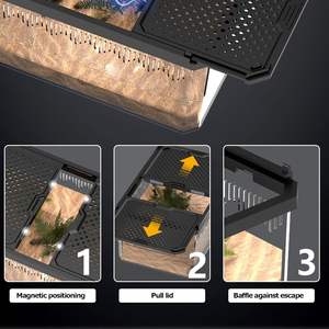 Piccolo serbatoio di allevamento per rettili anfibi barbuto <span class=keywords><strong>drago</strong></span> serpente <span class=keywords><strong>custode</strong></span> recinto scorrevole copertura Habitat per rettili anfibi - Product Image 6