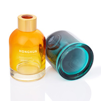 Vente en gros de flacons ronds en verre de 120 ml pour aromathérapie, vides, pour huiles essentielles avec applicateur à bille, MOQ faible