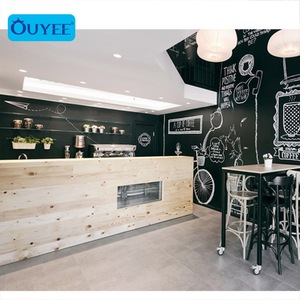 Comptoir <span class=keywords><strong>de</strong></span> café moderne, design <span class=keywords><strong>de</strong></span> comptoir en <span class=keywords><strong>pierre</strong></span>, comptoir en bois, mobilier <span class=keywords><strong>de</strong></span> café d'occasion, design d'intérieur <span class=keywords><strong>de</strong></span> café - Product Image 1