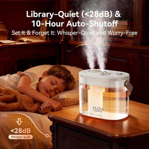 Vente flash : humidificateur ultrasonique 1400 ml, 1800 mAh, écran intelligent, 3 modes, humidificateur portable pour chambre, voiture, hôtel, mini humidificateur - Product Image 1