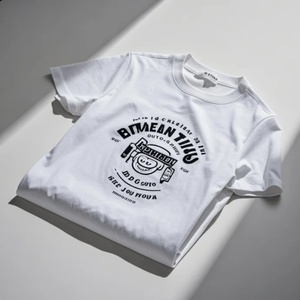Camiseta Jersey Blanca Personalizada con Logotipo para Hombre, 100% Algodón, Impresión Serigráfica, Alta Calidad, Venta al Por Mayor, Manga Corta, Transpirable - Product Image 2