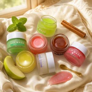 Mascarilla Labial Liyalan 15g Menta, Pepino, Manzana Verde, Chocolate, Fresa, Sandía, Cúrcuma, Miel, <span class=keywords><strong>Coco</strong></span>, Vegana, OEM - Product Image 1