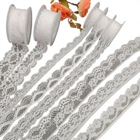 Accessoires de dentelle élastique pour ourlets de jupes Lolita, garnitures blanches pour vêtements, lingerie et robes - 10% Spandex 90% Nylon, modernité ethnique